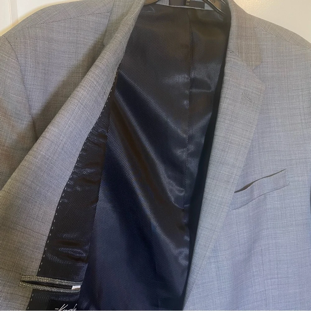 KENNETH COLE  New York  Men's size 46L Gray wool blend Suit/Sport Coat Blazer